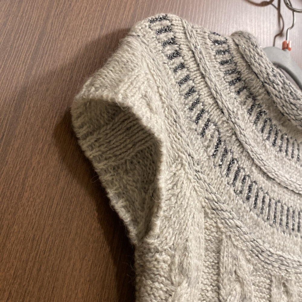 FREE PEOPLE Nordic Nights Wool Blend Cable Knit Sweater Dress Size Small - Picture 7 of 14